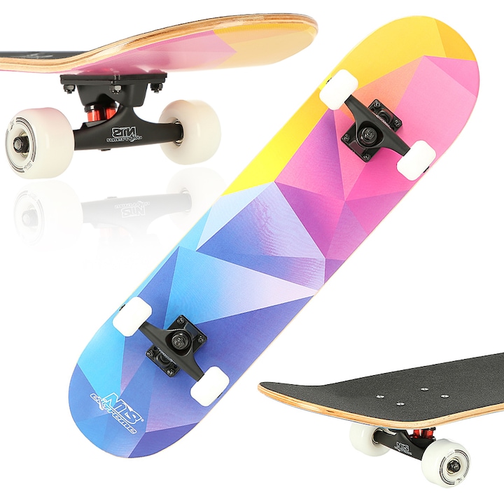Skateboard Nils Extreme CR3108SA Geometric, ABEC-7, 78 x 20 cm