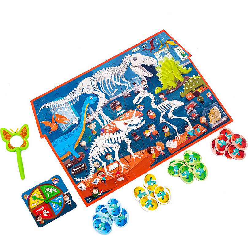 Puzzle Detectiv Muzeul cu Dinozauri 54 piese Roter Kafer RK1080-05