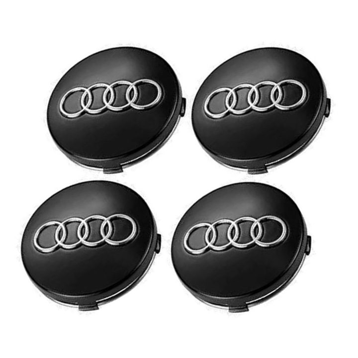 Amzn Audi kerékburkolat készlet, 4 db, 60mm, fekete/króm