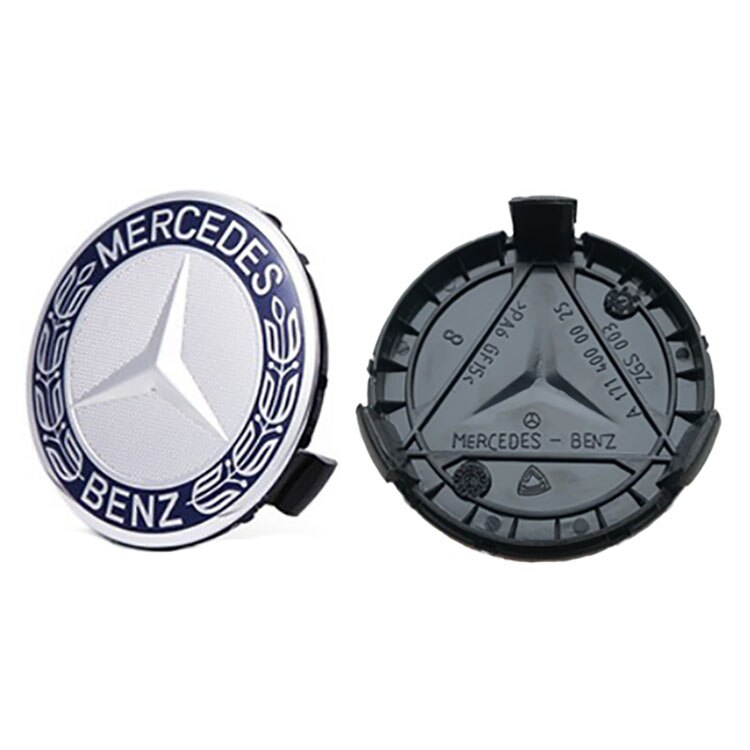 Set 4 Capace auto Mercedes Benz, bleumarin, 73mm - eMAG.ro