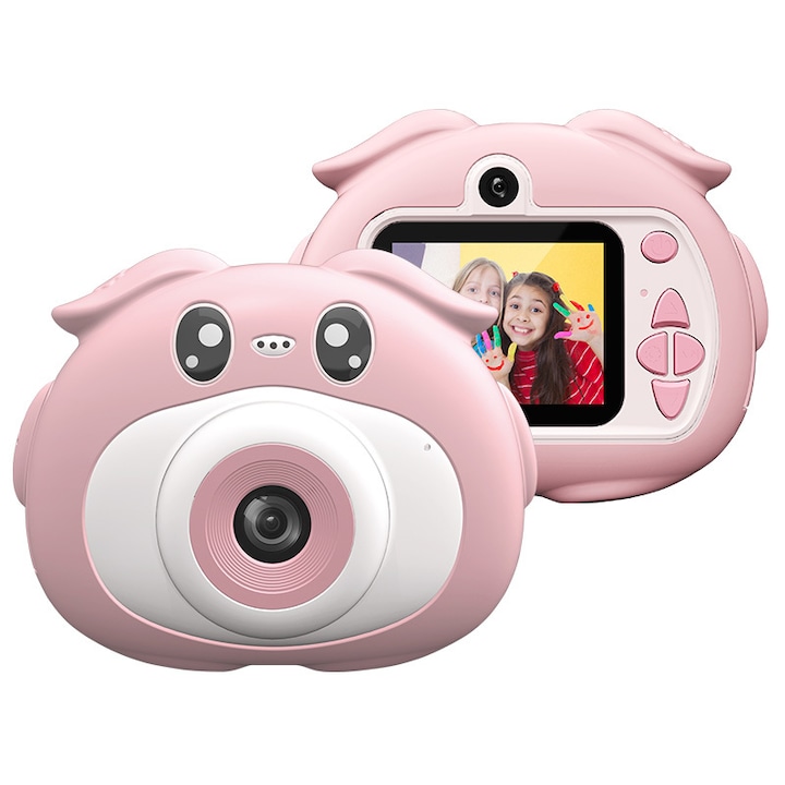 Детски фотоапарат STELS, CP01B, 1080p, Розово