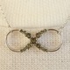 A-B ékszerek, Infinity nyaklánc, cseh moldavit, 925 ezüst, meteorit kő
