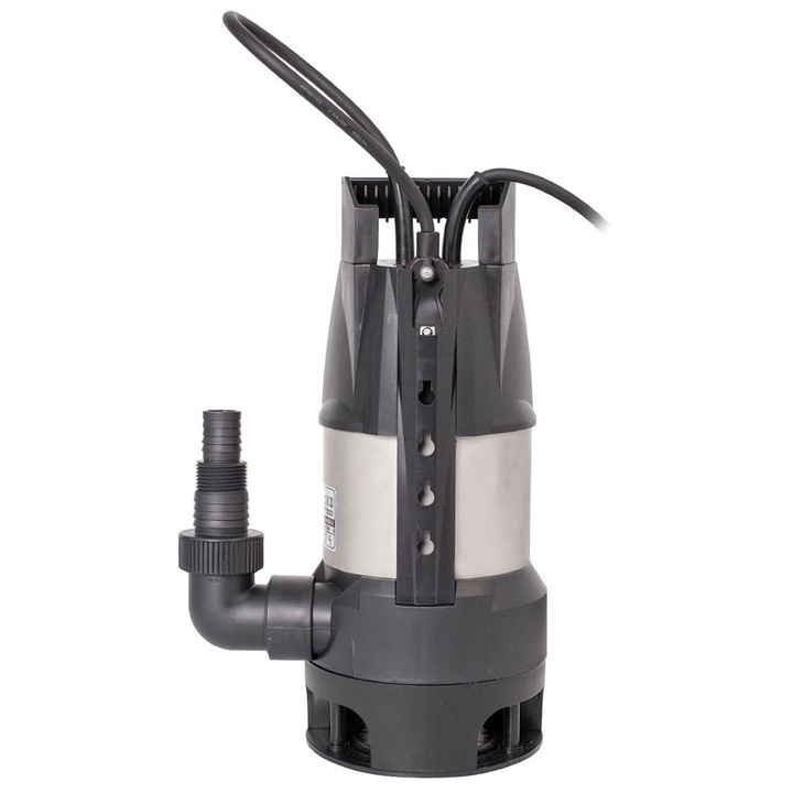 Pompa submersibila ape murdare Wasserkonig, motor electric, corp motor inox, senzor electronic de nivel, 800 W, debit maxim 14000 l/ora, inaltimea maxima de refulare 8 m