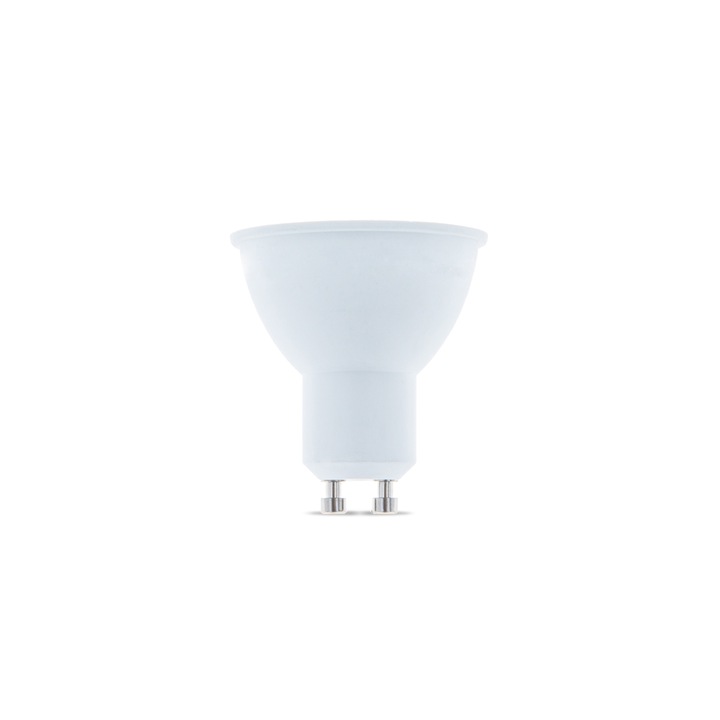 LED крушка GU10 1W 230V 6000K 90lm 38°, студено бяла светлина, Бяла, TLF-BBL4336