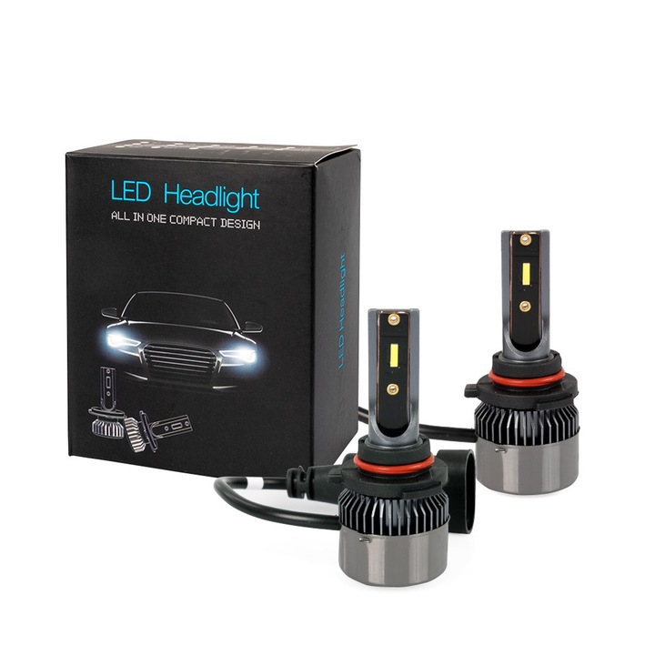 Комплект крушки M-Tech, LSF6, 2 броя, LED, HB3, 27 W, 32 V, 6400 lm