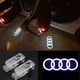 Комплект от 2 LED лампи с лого, Audi A3/A4/A5/A6/A7/Q3/Q5/Q7