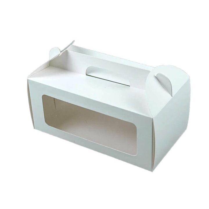 Set 25 Cutii pentru Prajituri cu Display, 240x150x120 mm, Carton Duplex GC1, 290 g/m²