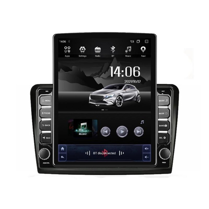 Navigatie dedicata Skoda Superb 2 H-Superb2 ecran tip TESLA 9.7" cu Android Radio Bluetooth Internet GPS WIFI 4+32GB DSP 4G Octa Core