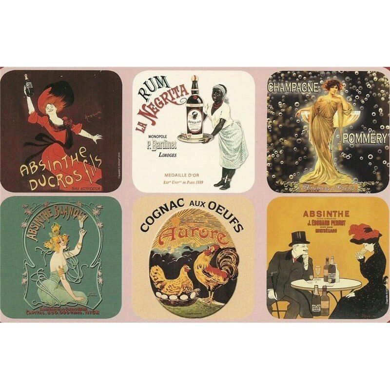 Set de 6 suporturi pentru pahar - L'alcool