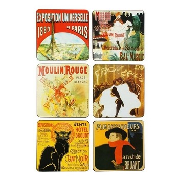 Set de 6 suporturi pentru pahar - Paris Drout Set de 6 suporturi pentru pahar - Paris Drout