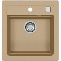 Chiuveta Alveus Atrox 20 bej, material compozit, sifon pop-up inclus, 470x500x200mm