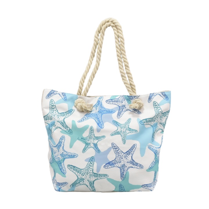 Geanta de plaja, Textil, 45x34x13 cm, Multicolor