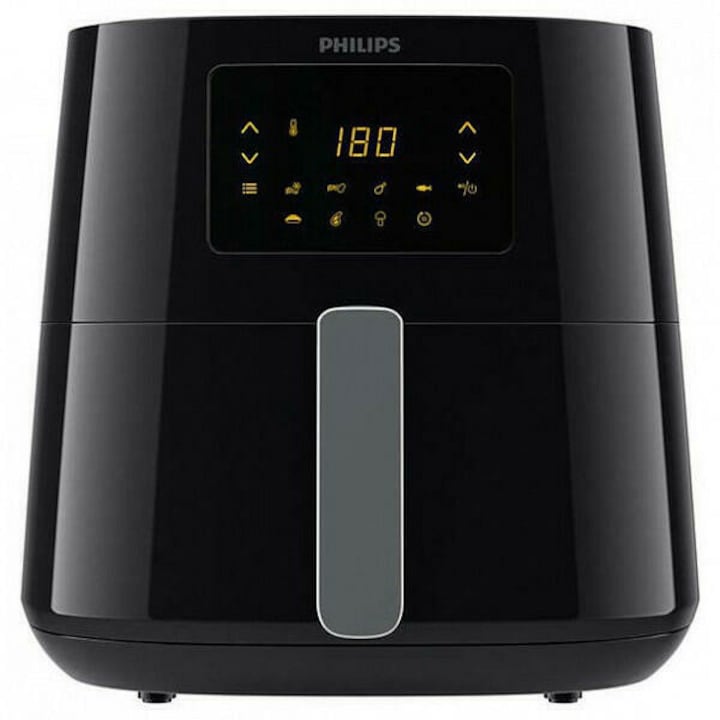 Philips Viva Collection HD9270/70 RapidAir Airfryer XL Forrólevegős sütő, 6.2L, 2000W, LED-kijelző, QuickClean, Fekete/Ezüst