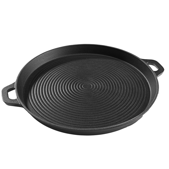 Grill Meister 385725 Öntöttvas grillserpenyő, 2,8 literes (40,5 x 3 cm)