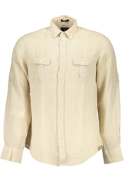Мъжка риза, GANT, 100% вълна, бежова, S INTL, 1601347412