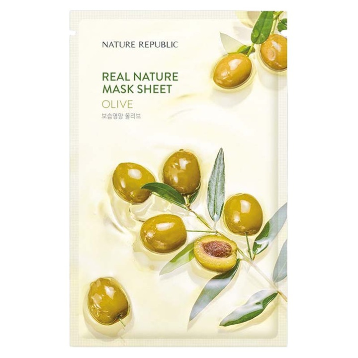 Салфетна маска за лице с екстракт от маслина, Nature Republic