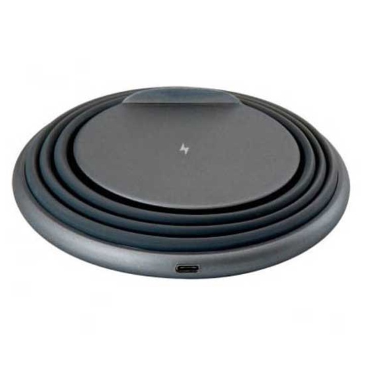 Vezeték nélküli indukciós töltő, Zola, gyors, 10W, szürke