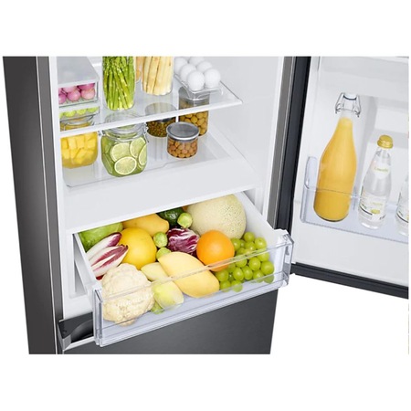 Combina frigorifica Samsung RB34T652EB1/EF, 341 l, No Frost, Compresor Digital Inverter, All around coooling, Wine Shelf, Clasa E, H 185.3 cm, Dark Inox