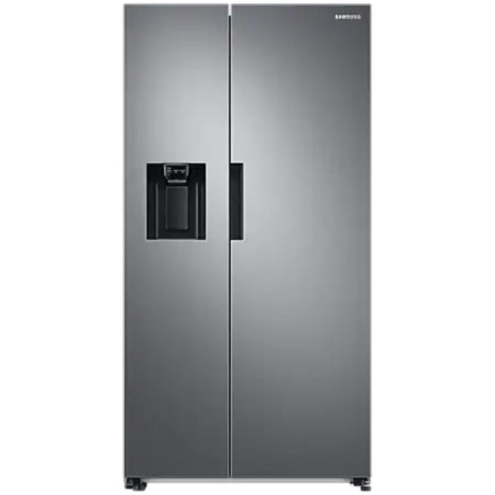 Хладилник Side By Side Samsung RS67A8510S9/EF, 634 л, Full No Frost, Twin Cooling Plus, Интелигентно преобразуване 5 in 1, Компресор Digital Inverter, Non-Plumbing, Диспенсър за вода, Клас F, H 178 см, Inox