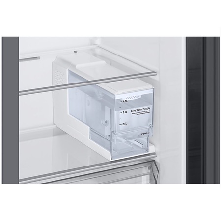 Side By Side Samsung RS68A8531B1/EF, 634 l, Full No Frost, Twin Cooling Plus, Conversie Smart 5 in 1, Compresor Digital Inverter, Non-Plumbing, Dozator apa, Clasa E, H 178 cm, Negru