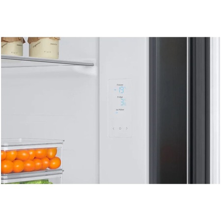 Side By Side Samsung RS68A8531B1/EF, 634 l, Full No Frost, Twin Cooling Plus, Conversie Smart 5 in 1, Compresor Digital Inverter, Non-Plumbing, Dozator apa, Clasa E, H 178 cm, Negru
