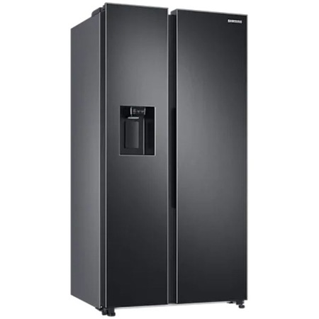Side By Side Samsung RS68A8531B1/EF, 634 l, Full No Frost, Twin Cooling Plus, Conversie Smart 5 in 1, Compresor Digital Inverter, Non-Plumbing, Dozator apa, Clasa E, H 178 cm, Negru