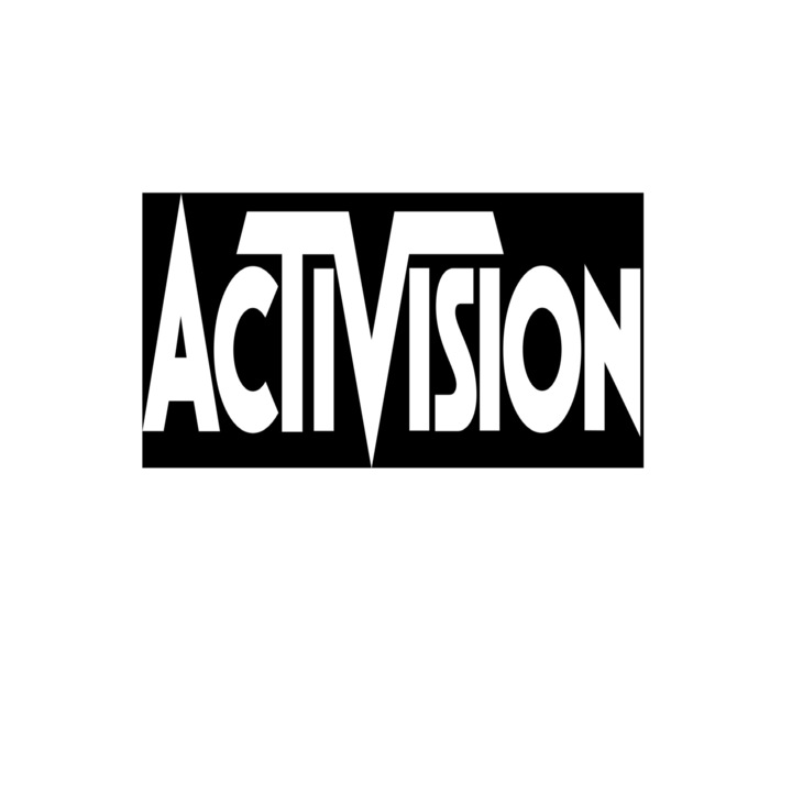 Activision matrica, 13cmx10cm, autóra, motorra, laptopra ragasztáshoz, fekete-fehér