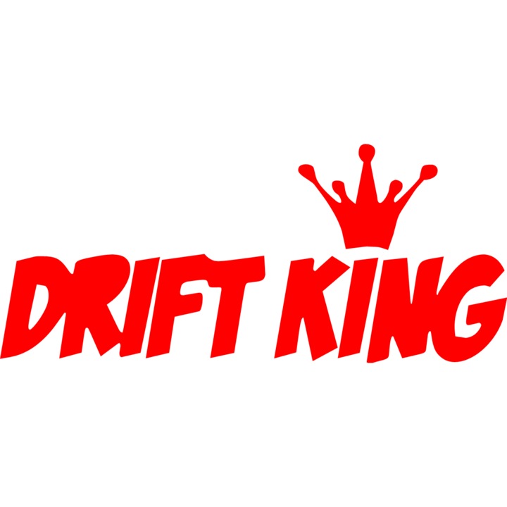 ORACAL autós matrica, Drift king modell, 20x9 cm, piros