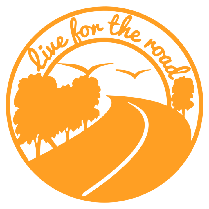 Sticker auto ''Live for the road'', 15x15 cm, Portocaliu