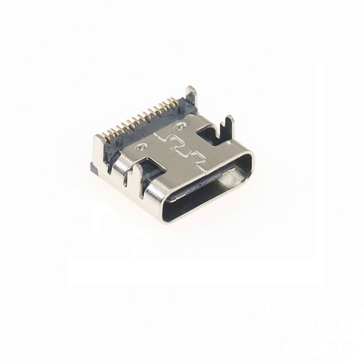 Mufa Conector Tip C, 16Pini, USB3.1, pentru Alimentare, Transfer Date, Electronica, Automatica, Robotica, Silver