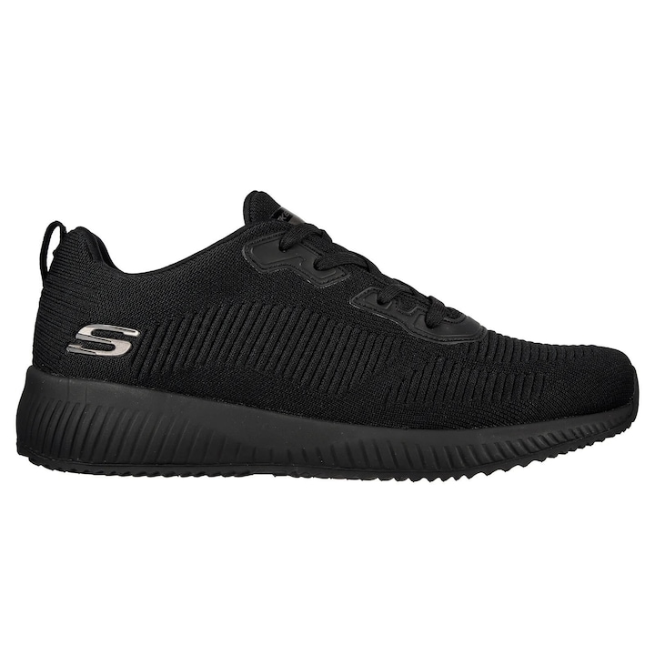 Skechers, Pantofi sport low-cut din material textil Squad, Negru
