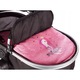 Carucior pentru papusi Malplay 2 in 1, pliabil, cu spatar si capotina reglabile, cadru metalic, roti din cauciuc EVA pivotante, Princess Pink/Black