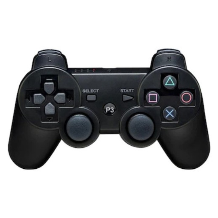 FOXMAG24 DoubleShock vezeték nélküli kontroller, kompatibilis PS3, fekete