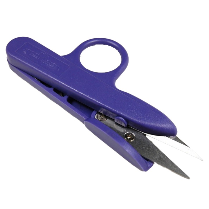 Forfecuta de finisat cu manere din plastic, lungime 10 cm - violet