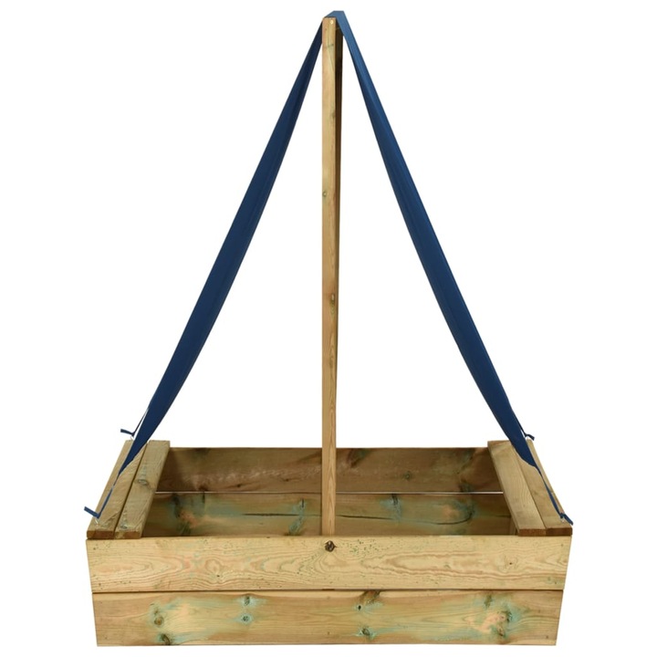 Groapa de nisip vidaXL, Lemn, 80 x 60 x 97.5 cm