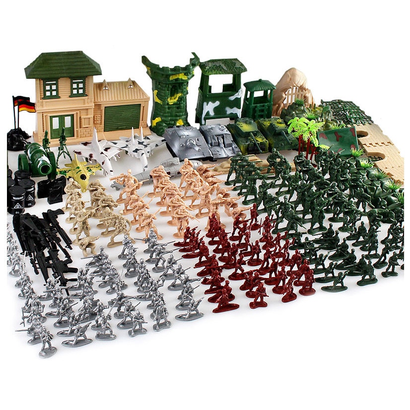 Set Soldatei Baza Militara, click4toys, Armata Camp Lupta 300