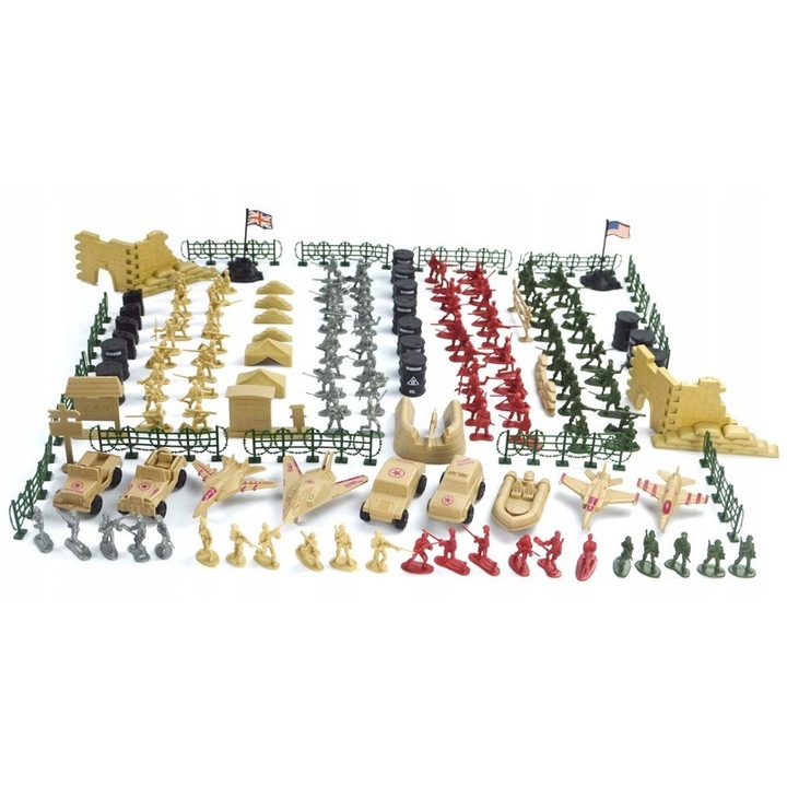 Katonai bázis készlet, 300 db, 3 év +, Többszínű