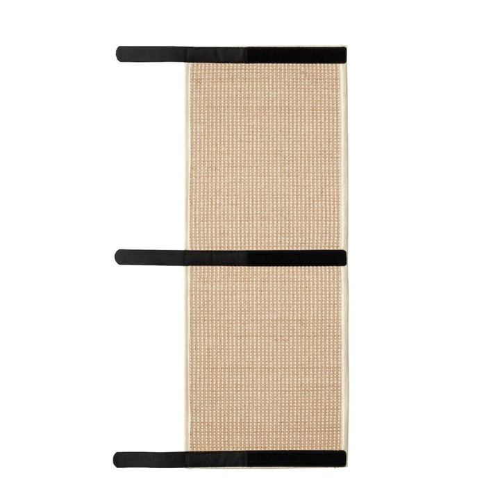 Covor pentru pisici cu sistem de prindere de mobila cu arici, natur, 25x63 cm