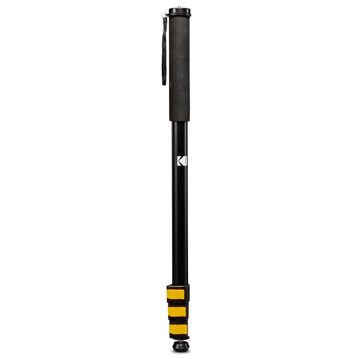 Monopied KODAK PhotoGear, 182cm, pentru DSLR, Mirorless si camere video, include adaptor pentru smartphone si husa, Negru