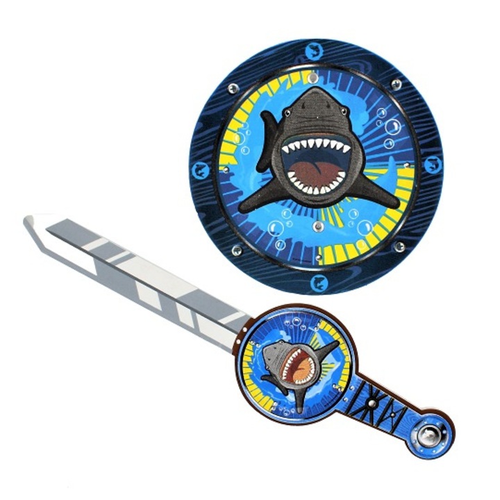 Set jucarie, sabie si scut, Animal Armouriez rechin