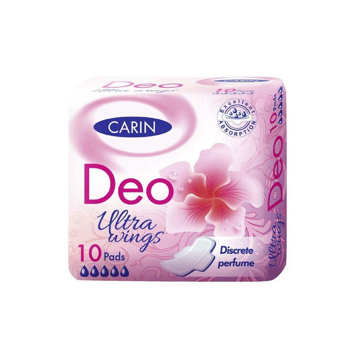 Дамски превръзки, Carin Део 513, С крилца, 10 бр