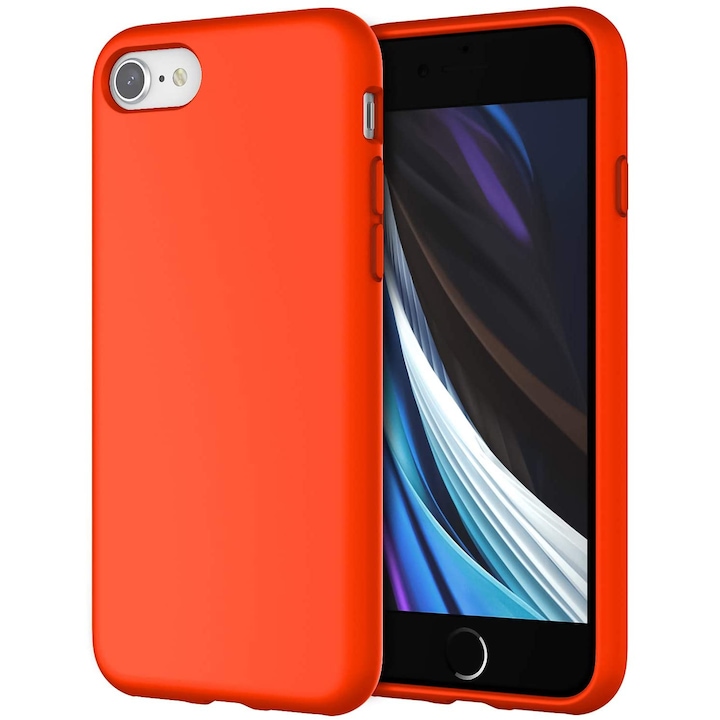 Puha tapintású tok, amely kompatibilis az Apple IPhone 7/8 / SE 2020, Intense Red ALC-vel