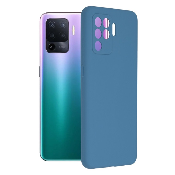 Калъф за Oppo A94 4G/Reno5 Lite 4G, Techsuit Soft Edge Silicone, Denim Blue