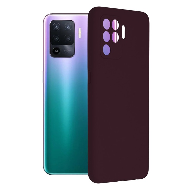 Калъф за Oppo A94 4G/Reno5 Lite 4G, Techsuit Soft Edge Silicone, Plum Violet