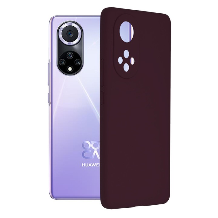 Калъф, съвместим с Huawei nova 9/Honor 50, Anti-Slip Grip, N889, Silicone, Intense Purple