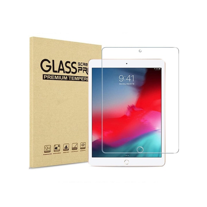 Комплект от 2 скрийн протектора за iPad 9th Generation 2021/8th Generation 2020/7th Generation 2019, Защитено стъкло, 10.2 инча, Прозрачен