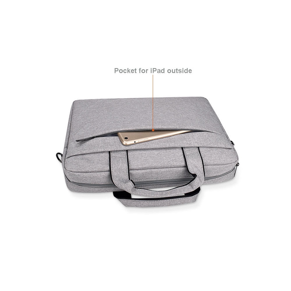 Geanta pentru laptop, Compatibilitate maxima 15.6 inch, Rezistenta la apa, Poliester, 42x32x6 cm, Negru