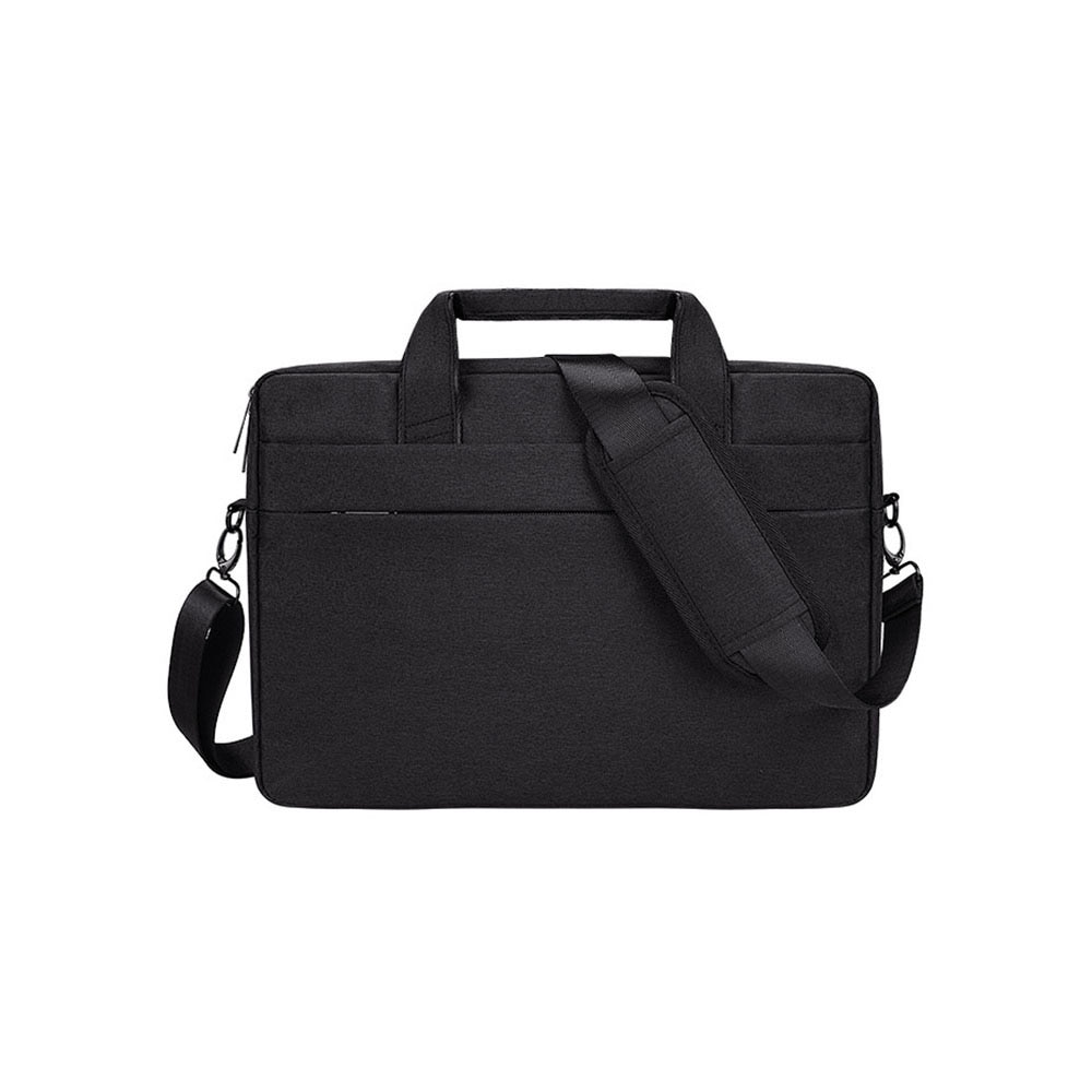 Geanta pentru laptop, Compatibilitate maxima 15.6 inch, Rezistenta la apa, Poliester, 42x32x6 cm, Negru