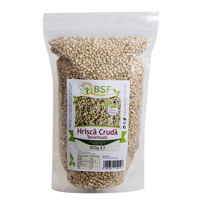 Hrisca decorticata cruda - verde 500g