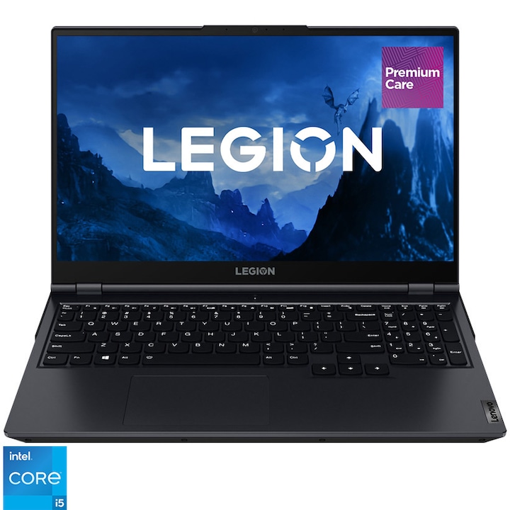 Лаптоп Gaming Lenovo Legion 5 15ITH6H, Intel® Core™ i5-11400H, 15.6", Full HD, 165Hz, RAM 16GB, 512GB SSD, NVIDIA® GeForce® RTX™ 3060 6GB, NO OS, Phantom Blue